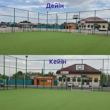 Жеке кәсіпкер теңгеріміндегі спорт алаңдары жаңғыртылуда