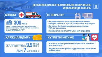 300 мыңнан астам тұрғын мамандандырылған медициналық көмекке қол жеткізеді